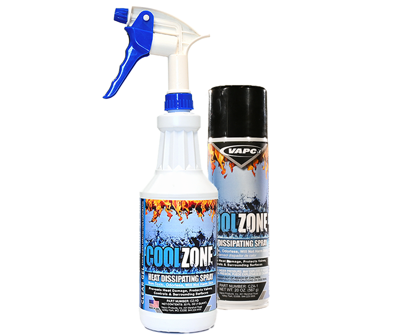 A container of COOL ZONE, a specialized heat protection gel for brazing, soldering, and welding