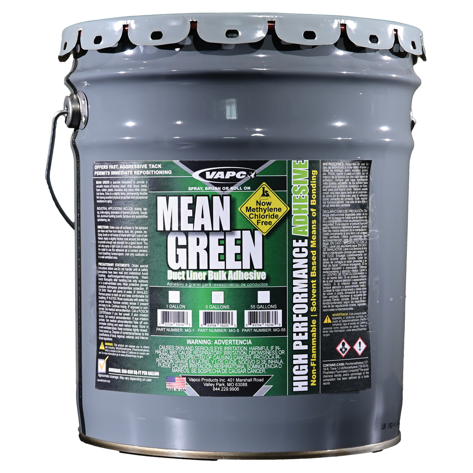 Mean Green Bulk high-performance adhesive in a pail for large-scale applications
