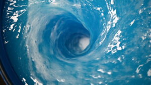 A close-up of a large industrial mixer blending a batch of Propylene Glycol.