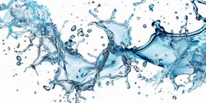 An image of splashing propylene glycol, representing the key topic of the article, Glycol for Pros.