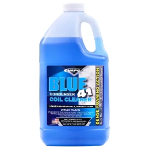 BLUE 41 a Foaming Condenser Coil Cleaner solution in a 1-gallon jug for HVAC maintenance
