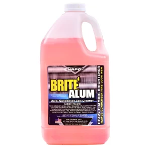 Brite Alum acid-based cleaner to restore and brighten condenser coils