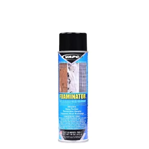 Vapco Foaminator Aerosol can (FMA-1) showing dirty to clean coil transition. Low-atomizing condenser coil cleaner.