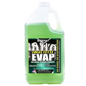 High Tech Evap HTEC-1 1-gallon liquid evaporator coil cleaner jug, front view