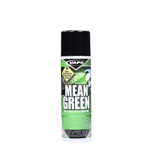 Aggressive Tack High Solids HVAC Contact Adhesive, Front, No Methylene Chloride Free Badge. Mean Green MGA-1