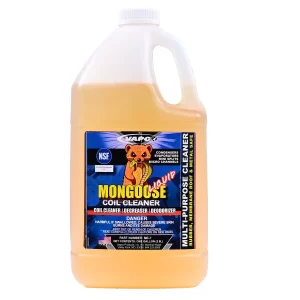 Mongoose mini split coil cleaner liquid concentrate (1 gallon) – NSF registered, microchannel compatible