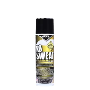 An aerosol can of NO SWEAT, a plastic coating that prevents condensation.